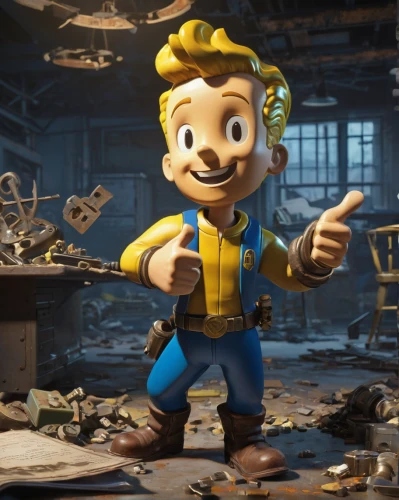 fallout4,pubg mascot,pinocchio,plumber,builder,blue-collar worker,tradesman,fallout,popeye,ironworker,construction worker,fresh fallout,scrap dealer,geppetto,handyman,repairman,popeye village,blue-collar,miner,engineer,Conceptual Art,Fantasy,Fantasy 24