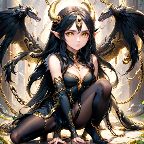 black angel,dark elf,fallen angel,goddess of justice,dark angel,evil fairy,dragon li,zodiac sign libra,ashitaba,devil,crow queen,vanessa (butterfly),black dragon,gara,sorceress,archangel,priestess,fantasy portrait,angel,faerie,Anime,Anime,General