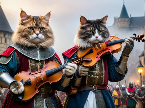 oktoberfest cats,musicians,cat european,art bard,mozartkugel,medieval,violinists,bard,musical ensemble,sock and buskin,philharmonic orchestra,music fantasy,symphony orchestra,folk music,orchestra,carolers,cat warrior,bach knights castle,street musicians,orchesta,Photography,General,Natural