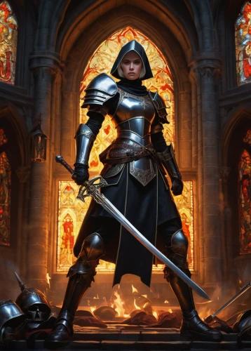 joan of arc,templar,massively multiplayer online role-playing game,paladin,swordswoman,crusader,female warrior,heroic fantasy,knight armor,knight,knight festival,quarterstaff,cullen skink,assassin,sterntaler,thermal lance,excalibur,dane axe,male elf,medieval,Conceptual Art,Sci-Fi,Sci-Fi 14