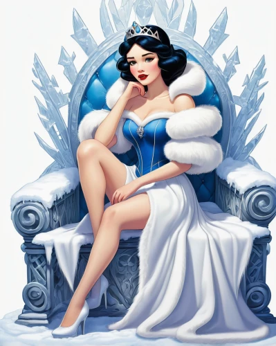 the snow queen,white rose snow queen,snow white,ice queen,cinderella,elsa,princess sofia,christmas pin up girl,ice princess,suit of the snow maiden,fairy tale character,pinup girl,pin up christmas girl,princess,queen anne,throne,princesses,valentine pin up,pin-up girl,a princess,Conceptual Art,Fantasy,Fantasy 09