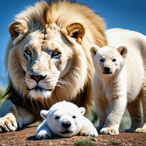 white lion family,lion with cub,lion father,white lion,lion children,lions couple,photo shoot with a lion cub,lion white,lionesses,lion cub,two lion,king of the jungle,lions,horse with cub,cute animals,cub,little lion,panthera leo,big cats,baby lion,Photography,General,Realistic