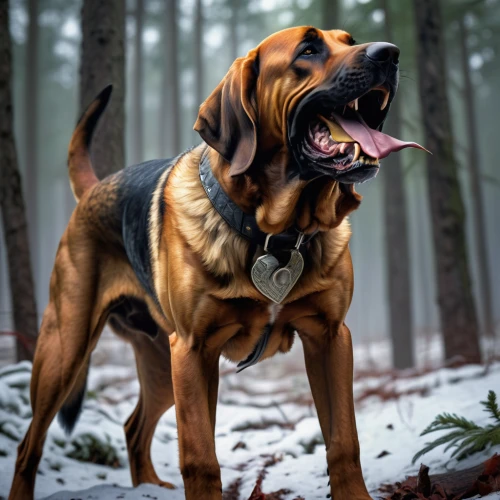 bavarian mountain hound,bloodhound,coonhound,redbone coonhound,english coonhound,rhodesian ridgeback,black and tan coonhound,american foxhound,fila brasileiro,hunting dog,boerboel,american mastiff,polish hunting dog,estonian hound,montenegrin mountain hound,english foxhound,bruno jura hound,english mastiff,austrian black and tan hound,scent hound,Conceptual Art,Oil color,Oil Color 01