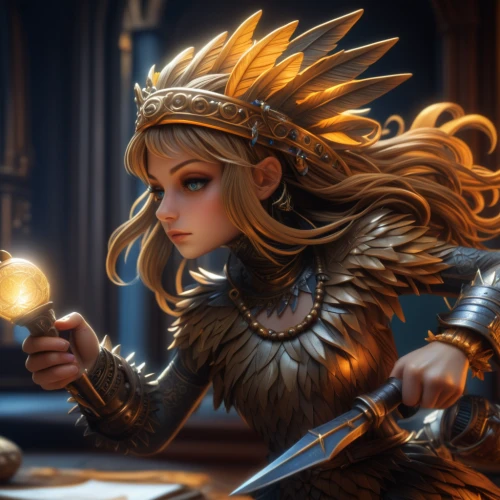 games of light,massively multiplayer online role-playing game,candlemaker,golden crown,fantasy art,fantasy portrait,chess game,summoner,sorceress,torchlight,golden apple,chess player,athena,cosmetic brush,crown render,play chess,game illustration,fantasy picture,silversmith,fantasy woman,Photography,General,Fantasy