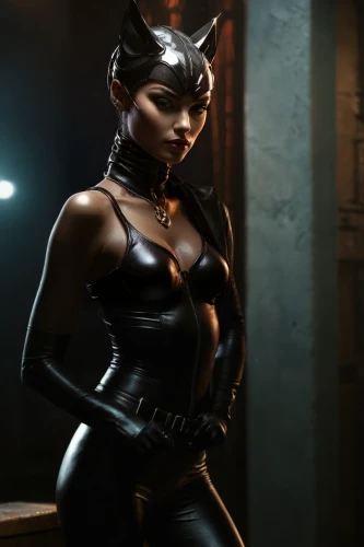 catwoman,huntress,latex clothing,black cat,darth talon,black widow,latex,bat,visual effect lighting,femme fatale,symetra,scarlet witch,3d render,leather texture,lantern bat,deadly nightshade,panther,3d rendered,widow,kat
