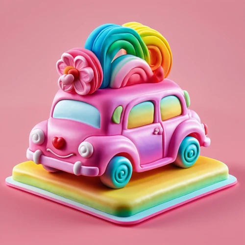 3d car model,pink car,3d car wallpaper,cartoon car,colored icing,dribbble,toy car,lego pastel,rainbow cake,car,stylized macaron,car sculpture,fiat 500 giardiniera,a cake,cupcake tray,fondant,little cake,pink cake,dribbble icon,volkswagen up,Unique,3D,Clay