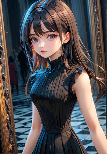 gentiana,gothic dress,alice,venetia,female doll,erika,gothic fashion,dress doll,gothic style,doll looking in mirror,dollfie,vanessa (butterfly),velvet,kotobukiya,lechona,doll dress,gothic portrait,ren,winterblueher,celtic queen,Anime,Anime,General