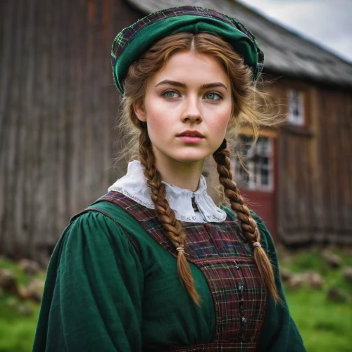 girl in a historic way,irish,jane austen,tudor,country dress,scottish,celtic queen,young woman,british actress,farm girl,piper,portrait of a girl,woman of straw,thomas heather wick,folk costume,young lady,liberty cotton,elizabeth nesbit,holland,victorian lady,Art,Classical Oil Painting,Classical Oil Painting 18