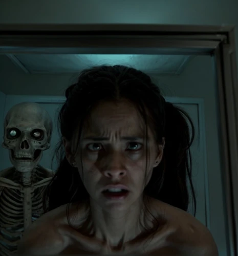 scary woman,scared woman,day of the dead frame,the girl's face,head woman,voodoo woman,the morgue,jigsaw,halloween and horror,hands behind head,dead earth,video scene,penumbra,haunting,the girl in the bathtub,trailer,ghost face,money heist,the haunted house,creepy doorway