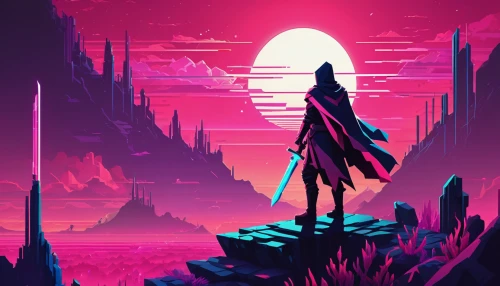 game art,sentinel,game illustration,wanderer,the wanderer,dusk background,fantasia,cg artwork,low poly,futuristic landscape,3d fantasy,80's design,sci fiction illustration,scythe,wander,low-poly,pink dawn,purple landscape,barren,dusk,Photography,Fashion Photography,Fashion Photography 08