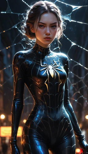 electro,black widow,spider the golden silk,widow spider,sprint woman,catwoman,spider network,tangle-web spider,cyborg,superhero background,spider silk,harnessed,spider's web,sci fiction illustration,webbing,cg artwork,electrified,spyder,spider,marvels,Illustration,Abstract Fantasy,Abstract Fantasy 01