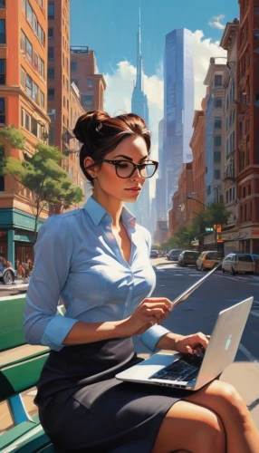 girl at the computer,girl studying,women in technology,sci fiction illustration,world digital painting,woman sitting,white-collar worker,woman holding a smartphone,girl sitting,office worker,blur office background,digital nomads,woman at cafe,courier software,telework,freelance,woman eating apple,travel woman,the girl at the station,bussiness woman,Conceptual Art,Oil color,Oil Color 04
