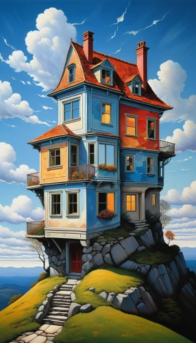 crooked house,house painting,houses clipart,housetop,house in mountains,home landscape,hanging houses,lonely house,sky apartment,apartment house,cube house,house roofs,crane houses,little house,two story house,house in the mountains,nubble,cubic house,dunes house,house with lake,Art,Artistic Painting,Artistic Painting 06