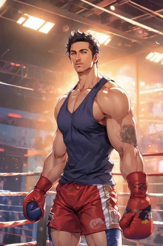 boxer,sanshou,professional boxer,muscle man,sports hero fella,striking combat sports,knockout punch,muscle icon,edge muscle,the hand of the boxer,big hero,wrestler,game illustration,combat sport,punch,panamanian balboa,lethwei,boxing ring,shoot boxing,professional boxing,Digital Art,Anime
