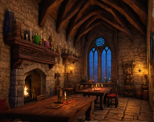 tavern,medieval architecture,wine cellar,wine tavern,medieval,medieval castle,fireplaces,medieval street,dining room,wine bar,medieval town,fireplace,candlemaker,castle iron market,drinking establishment,wooden beams,apothecary,templar castle,pub,castleguard,Art,Classical Oil Painting,Classical Oil Painting 27
