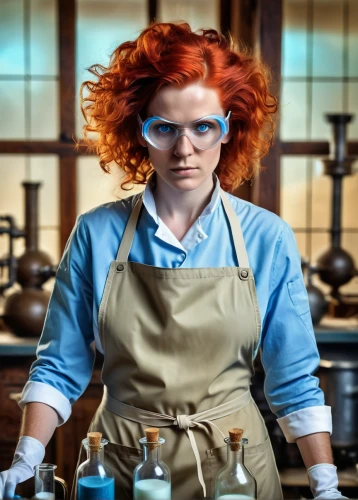 girl in the kitchen,beaker,chemist,chef's uniform,candlemaker,chef,biologist,barista,scientist,barmaid,bunsen burner,female worker,science education,pastry chef,female doctor,waiting staff,confectioner,bartender,women in technology,chemical engineer