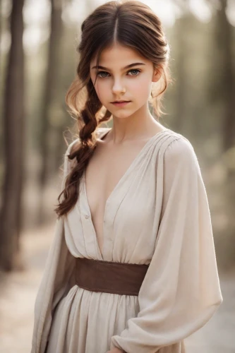 girl in a long dress,princess leia,romantic look,vintage woman,vintage angel,young woman,vintage dress,celtic woman,romantic portrait,vintage girl,beautiful young woman,portrait photography,vintage women,mystical portrait of a girl,girl in a historic way,thracian,pretty young woman,elegant,enchanting,a charming woman,Photography,Cinematic