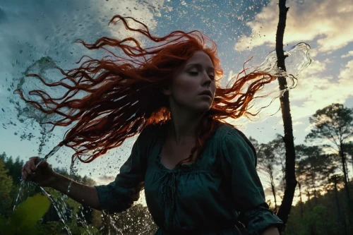 ariel,merida,lindsey stirling,clary,little mermaid,rusalka,merfolk,faery,splash photography,the enchantress,fae,celtic woman,splintered,wild water,submerged,digital compositing,faerie,the wind from the sea,photoshoot with water,redheads,Conceptual Art,Fantasy,Fantasy 15