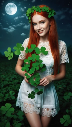 celtic woman,poison ivy,spring leaf background,lily pad,fantasy picture,background ivy,three leaf clover,clover leaves,lilly of the valley,celtic queen,four leaf clover,five-leaf clover,clovers,faery,four-leaf clover,celtic tree,faerie,nasturtium,forest clover,4 leaf clover,Illustration,Abstract Fantasy,Abstract Fantasy 01
