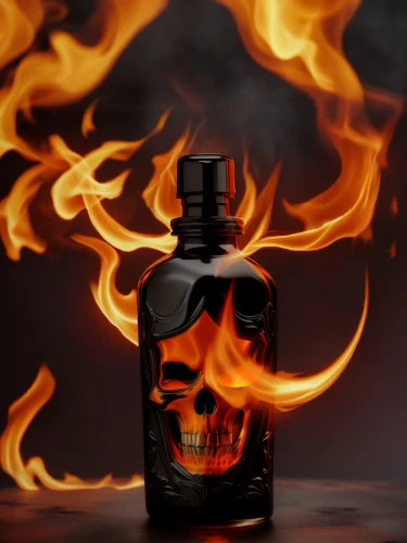 bottle fiery,jack daniels,fire devil,flaming sambuca,poison bottle,fire background,fireball,flammable,flame spirit,flask,aftershave,pour out,inflammable,conjure up,packshot,combustion,flame of fire,charred,poison,whiskey