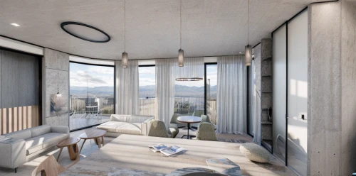 penthouse apartment,sky apartment,concrete ceiling,skyscapers,modern room,3d rendering,loft,interior modern design,laax,residential tower,modern living room,an apartment,shared apartment,apartment,modern house,block balcony,render,dunes house,modern decor,nuuk
