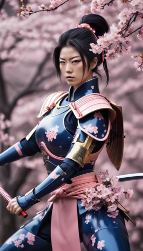 mulan,japanese sakura background,plum blossoms,sakura blossom,sakura blossoms,plum blossom,sakura background,sakura,cherry blossom festival,sakura flower,sakura flowers,peach blossom,samurai,katana,geisha,asian costume,cherry blossom japanese,cosplay image,anime japanese clothing,apricot blossom,Conceptual Art,Fantasy,Fantasy 01