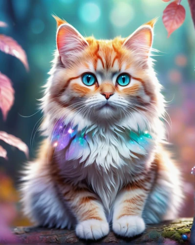 norwegian forest cat,siberian cat,cute cat,blue eyes cat,autumn background,cat with blue eyes,flower cat,birman,felidae,cartoon cat,autumn cupcake,breed cat,maincoon,fantasy picture,blossom kitten,cute cartoon character,cat vector,autumn theme,cat image,colorful background,Art,Classical Oil Painting,Classical Oil Painting 08