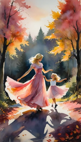 autumn walk,autumn background,autumn idyll,autumn day,autumn scenery,autumn landscape,the autumn,little girls walking,in the autumn,one autumn afternoon,autumn,autumn frame,fall landscape,autumn theme,cosmos autumn,autumn leaves,autumn season,autumn morning,autumn chores,in the fall,Conceptual Art,Oil color,Oil Color 01