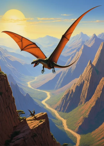 pterosaur,pterodactyls,dragon of earth,charizard,pterodactyl,painted dragon,gryphon,hang glider,hang gliding or wing deltaest,dragon,heroic fantasy,powered hang glider,raptor perch,dragons,mountain paraglider,fantasy picture,draconic,world digital painting,hang-glider,raptor,Conceptual Art,Sci-Fi,Sci-Fi 15