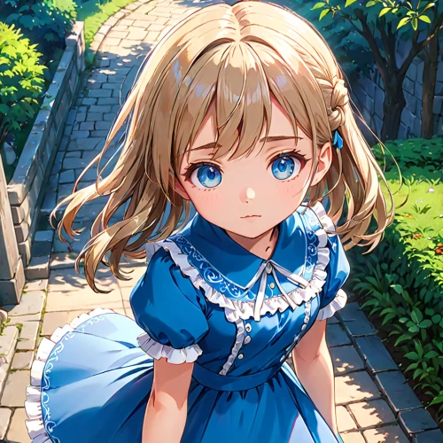 violet evergarden,alice,darjeeling,tsumugi kotobuki k-on,azure,cinderella,honolulu,erika,a girl in a dress,belarus byn,blue heart,blue eyes,maya,tiara,alice in wonderland,wonderland,darjeeling tea,blue sky,forget me not,unknown,Anime,Anime,Traditional