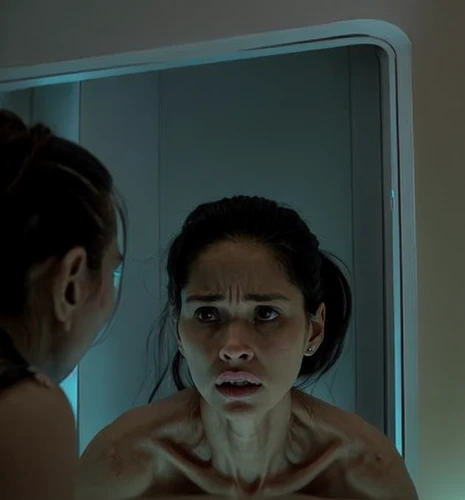 the mirror,in the mirror,mirror,makeup mirror,mirrors,mirror reflection,self-reflection,magic mirror,mirror frame,mirror image,the girl's face,self-deception,mirror of souls,outside mirror,doll looking in mirror,mirrored,mirror water,applying make-up,the girl in the bathtub,dermatologist