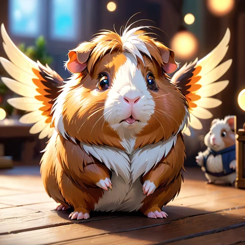 guinea pig,guineapig,griffon bruxellois,guinea pigs,gryphon,rabbit owl,cute cartoon character,whimsical animals,griffin,knuffig,hamster,dwarf bulldog,animals play dress-up,papillon,anthropomorphized animals,regulorum,atlas squirrel,pubg mascot,fairy tale character,wicket,Anime,Anime,Cartoon