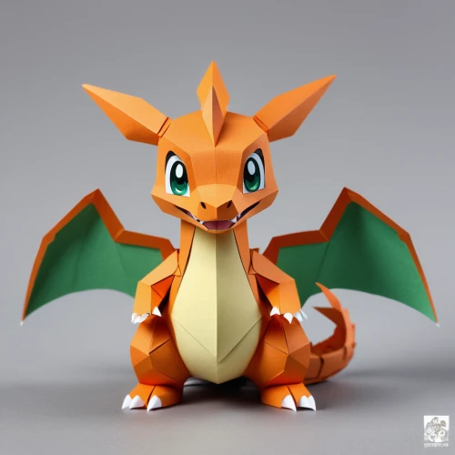 charizard,3d rendered,3d model,3d figure,dragon design,plush figure,draconic,dragon,schleich,3d render,low-poly,low poly,dragon of earth,wind-up toy,dark-type,forest dragon,dragon li,cynorhodon,rupee,game figure,Unique,Paper Cuts,Paper Cuts 03