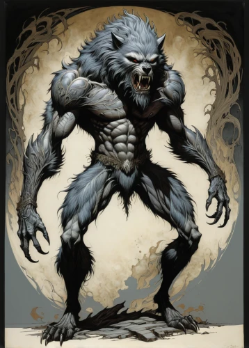 werewolf,wolfman,werewolves,krampus,howling wolf,supernatural creature,yeti,brute,wolf,mumiy troll,flesh eater,gray wolf,temperowanie,wolf bob,silverback,dark-type,leopard's bane,greyskull,snarling,gray animal,Illustration,Black and White,Black and White 01