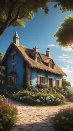 summer cottage,little house,home landscape,country cottage,cottage,lonely house,violet evergarden,studio ghibli,house painting,dandelion hall,beautiful home,small house,farmhouse,crooked house,country house,country estate,witch's house,house silhouette,farm house,traditional house,Photography,General,Natural