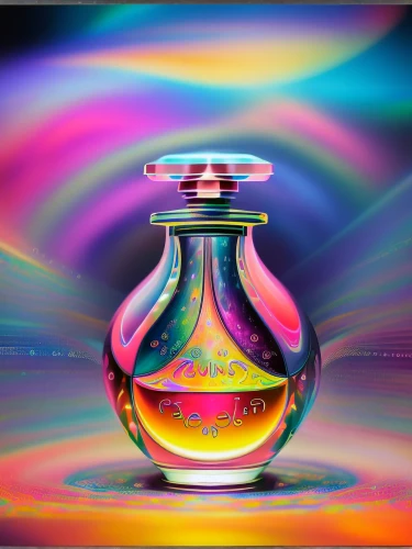 perfume bottle,perfumes,perfume bottles,colorful glass,fragrance teapot,parfum,prismatic,fragrance,creating perfume,glass jar,glass vase,refraction,iridescent,tequila bottle,light spray,glass painting,bottle fiery,decanter,bottle surface,perfume