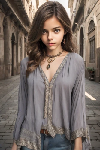 young model istanbul,girl in a historic way,city ​​portrait,photoshop manipulation,digital compositing,blouse,boho background,image manipulation,abbey,caravansary,antique background,portrait background,necklace,young woman,grand bazaar,cobblestone,mystical portrait of a girl,photoshop school,photographic background,in photoshop,Photography,Realistic