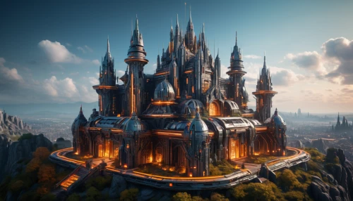 fairy tale castle,3d fantasy,castle of the corvin,fantasy city,gold castle,fantasy world,fairytale castle,gothic architecture,castel,hogwarts,knight's castle,elves flight,cinderella's castle,disney castle,heroic fantasy,castelul peles,water castle,shanghai disney,disneyland park,fantasy landscape,Photography,General,Sci-Fi