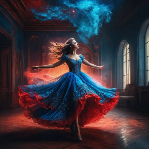 dancing flames,fire dance,blue enchantress,whirling,fire dancer,mystical portrait of a girl,firedancer,fantasy picture,smoke dancer,flame spirit,dance,fire artist,photo manipulation,twirling,digital compositing,red and blue,gracefulness,dance of death,dancer,photomanipulation,Photography,General,Fantasy