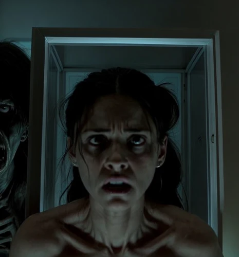 scary woman,scared woman,the morgue,halloween and horror,day of the dead frame,the girl's face,creepy,creepy doorway,jigsaw,voodoo woman,vampire woman,penumbra,horror,frightened,scream,haunting,zombie,phobia,halloween masks,ghost face