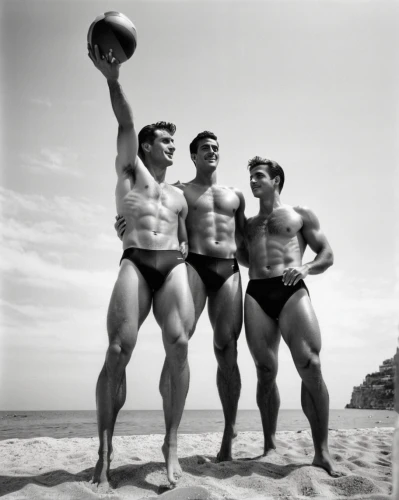 beach rugby,bodybuilding,model years 1960-63,beach sports,body-building,body building,soccer world cup 1954,beach volleyball,bodybuilder,bodybuilding supplement,1950s,beach defence,workout icons,traditional sport,wrestlers,pair of dumbbells,dumbbells,rugby league,volleyball team,rugby union,Photography,Black and white photography,Black and White Photography 09