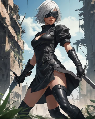 a200,swordswoman,assassin,katana,archer,mercenary,female warrior,meteora,tiber riven,piko,huntress,game character,scythe,gara,background ivy,3d crow,ranger,ren,black snake,shinobi,Illustration,Japanese style,Japanese Style 07