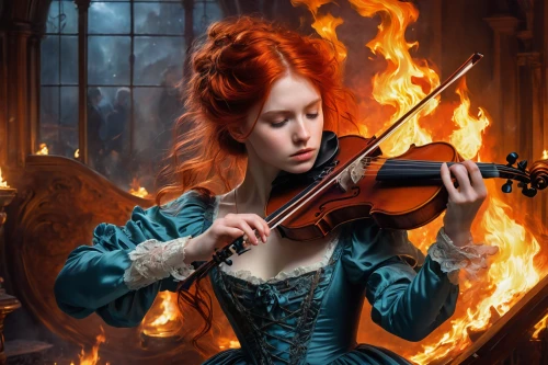 woman playing violin,violinist,violin woman,violin player,playing the violin,concertmaster,solo violinist,violist,violin,violinist violinist,fire artist,violinists,music fantasy,musician,flautist,woman playing,fantasy art,dancing flames,string instrument,cellist,Conceptual Art,Fantasy,Fantasy 08