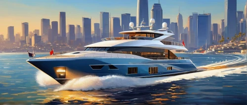 yacht,luxury yacht,yachts,yacht exterior,coastal motor ship,yacht club,speedboat,motor ship,phoenix boat,powerboating,on a yacht,harbour city,sea fantasy,caravel,water taxi,superyacht,boat operator,power boat,boat landscape,personal water craft,Conceptual Art,Oil color,Oil Color 22