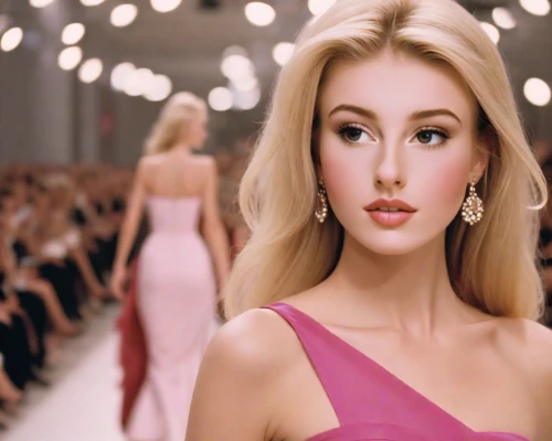 barbie doll,barbie,kim,pink beauty,pink lady,doll's facial features,baby pink,peach,peach color,aphrodite,runway,vogue,blonde woman,pink,fabulous,color pink,valentino,model doll,baby doll,miss universe,Photography,Natural