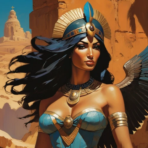 cleopatra,ancient egyptian girl,ancient egyptian,ancient egypt,pharaonic,sphinx pinastri,egyptian,fantasy woman,athena,sphinx,artemisia,horus,goddess of justice,warrior woman,priestess,arabian,karnak,pharaoh,pharaohs,the sphinx,Conceptual Art,Oil color,Oil Color 04