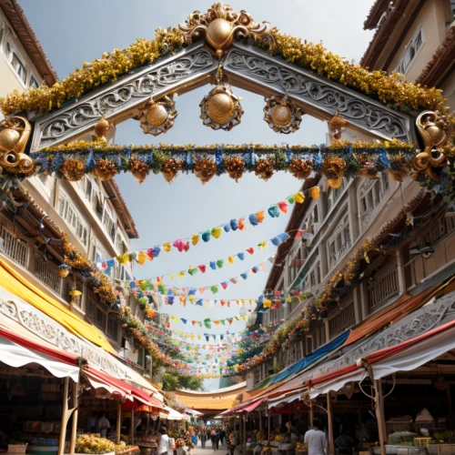 thai garland,chiang mai,kathmandu,hanging temple,stalls,bukchon,grand bazaar,phra nakhon si ayutthaya,hoian,hanoi,nepal,chiang rai,sarajevo,bangkok,durbar square,pennant garland,souq,marketplace,principal market,bazaar