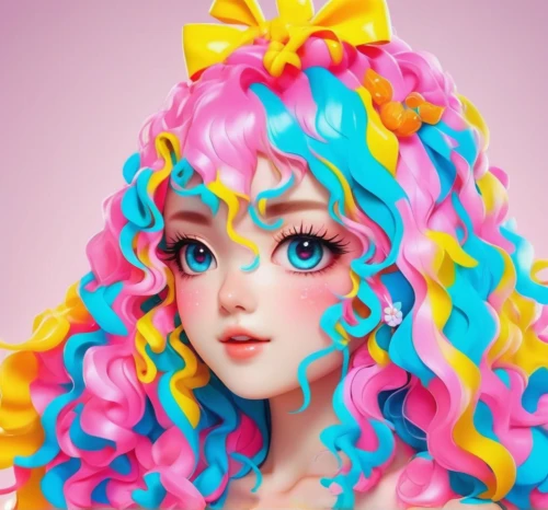 artist doll,doll's facial features,painter doll,girl doll,female doll,fashion doll,candy island girl,realdoll,barbie doll,fantasy girl,stylized macaron,soft pastel,sugar candy,like doll,3d fantasy,fashion dolls,curlers,tumbling doll,fantasy portrait,porcelain doll,Illustration,Japanese style,Japanese Style 02
