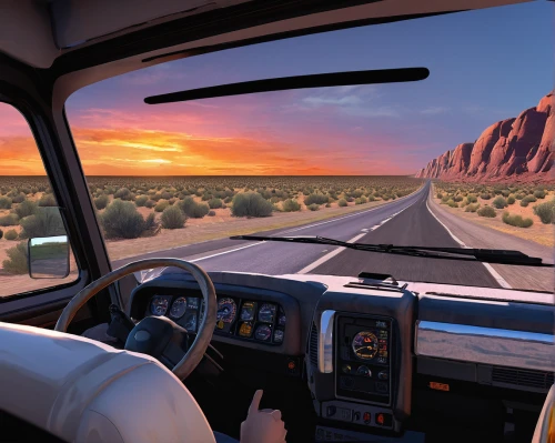 open road,windshield,volkswagen crafter,route66,route 66,ford f-550,3d car wallpaper,trucking,ford f-series,ford f-650,trucker,truck driver,ford transit,behind the wheel,vanlife,interstate,the vehicle interior,gps navigation device,desert safari,peterbilt,Conceptual Art,Oil color,Oil Color 18