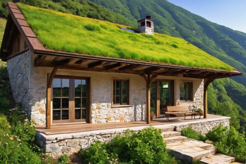 grass roof,turf roof,house in mountains,roof landscape,house in the mountains,mountain hut,home landscape,green living,alpine pastures,eco-construction,chalet,beautiful home,house roofs,mountain huts,eco hotel,swiss house,small house,small cabin,artificial grass,the cabin in the mountains,Art,Artistic Painting,Artistic Painting 29